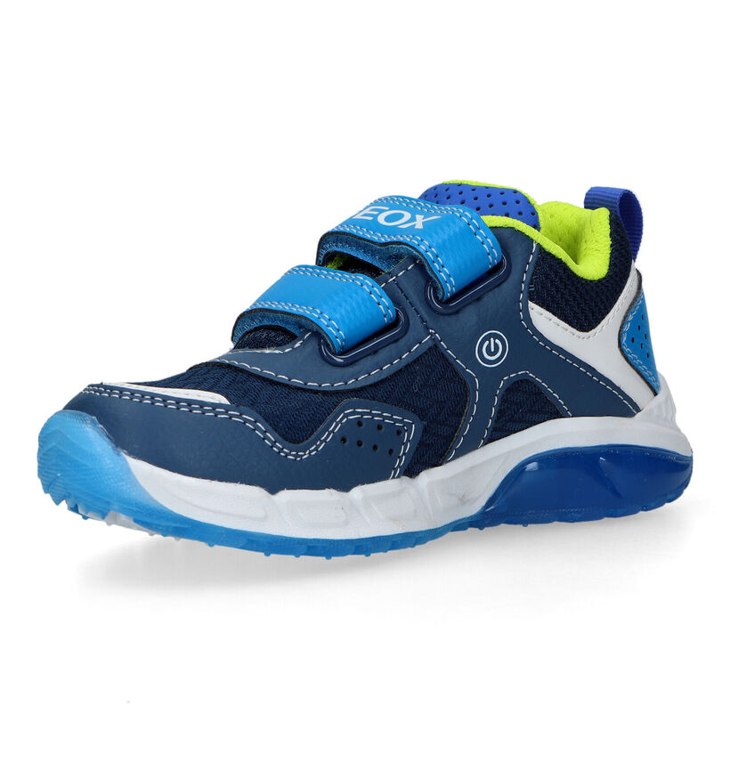 Geox Spaziale Blauwe Velcroschoenen in kunstleer (326631)