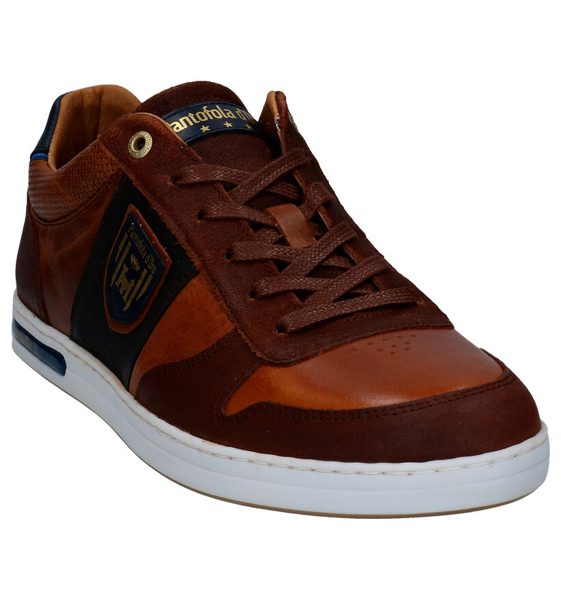 Pantofola d'Oro Milito Chaussures à lacets en Cognac pour hommes (305441) - pour semelles orthopédiques