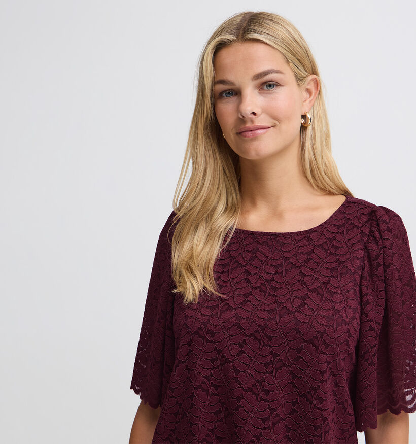 Fransa Amelia Robe mi-longue en Bordeaux pour femmes (382242)