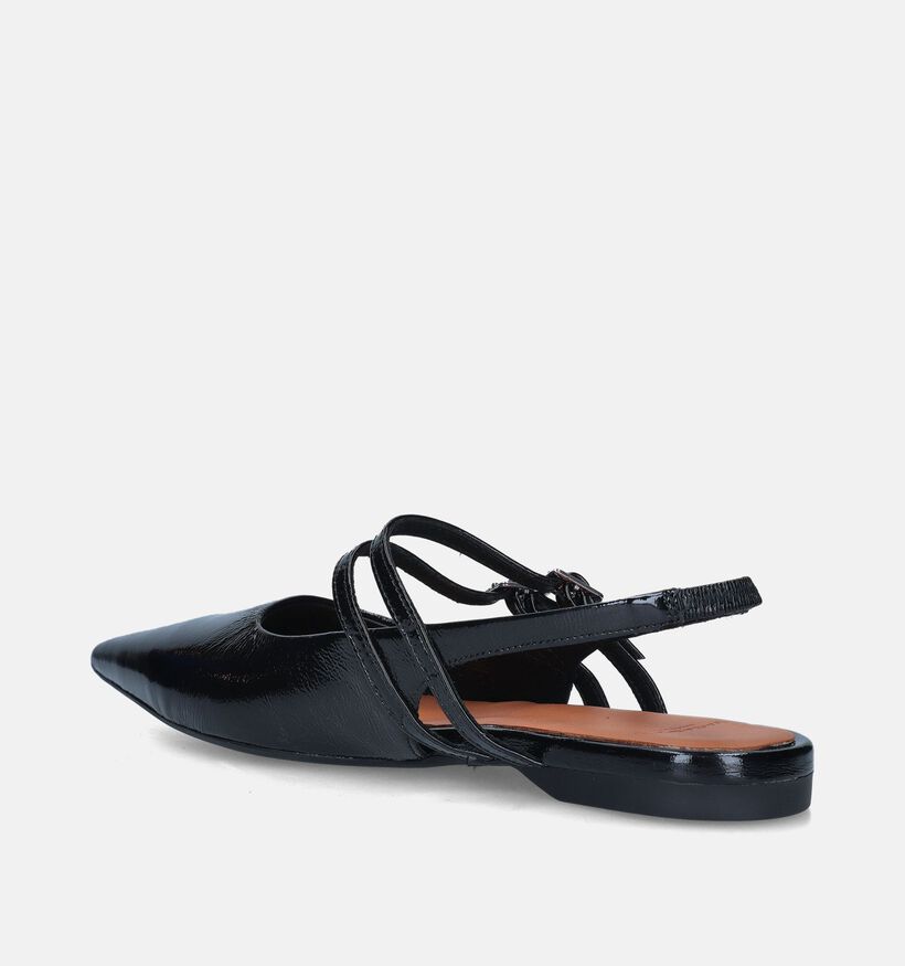 Vagabond Hermine Zwarte Ballerina's met open hiel voor dames (350684)