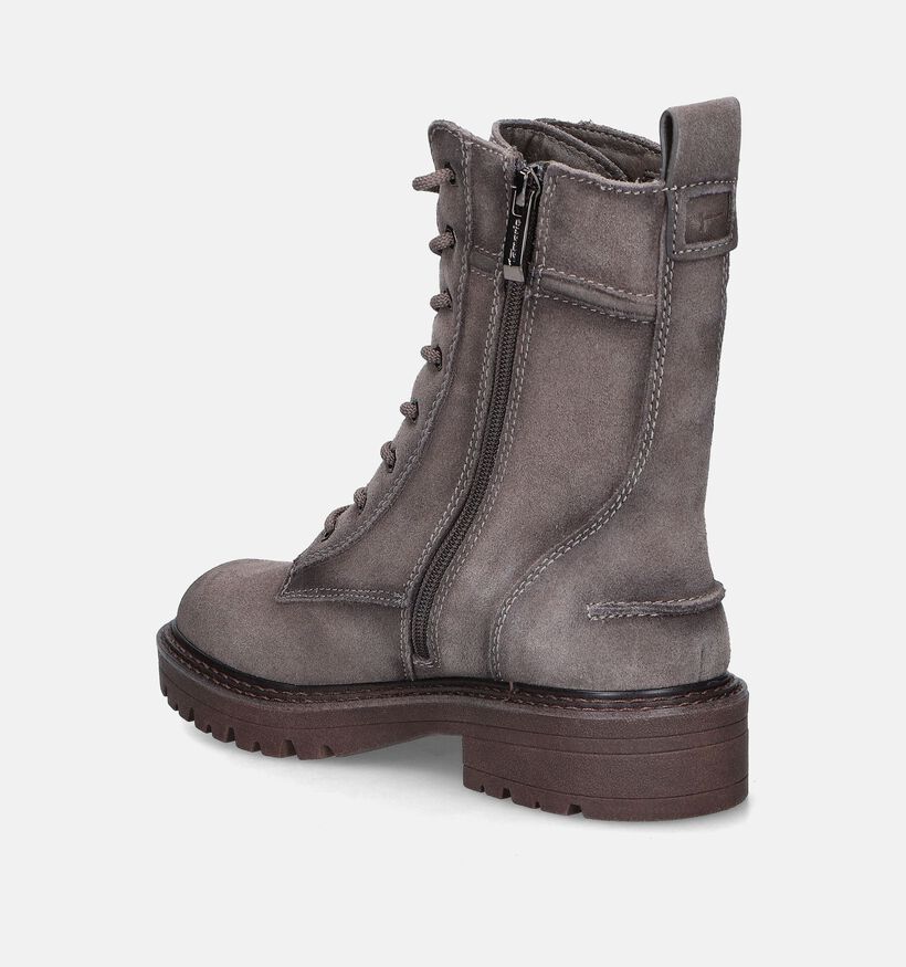 Tamaris Boots à lacets en Taupe pour femmes (346591)