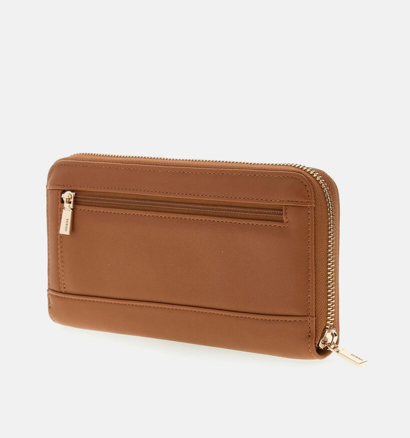Guess Coleen Porte-monnaie zipp&eacute; en Cognac pour femmes (375928)