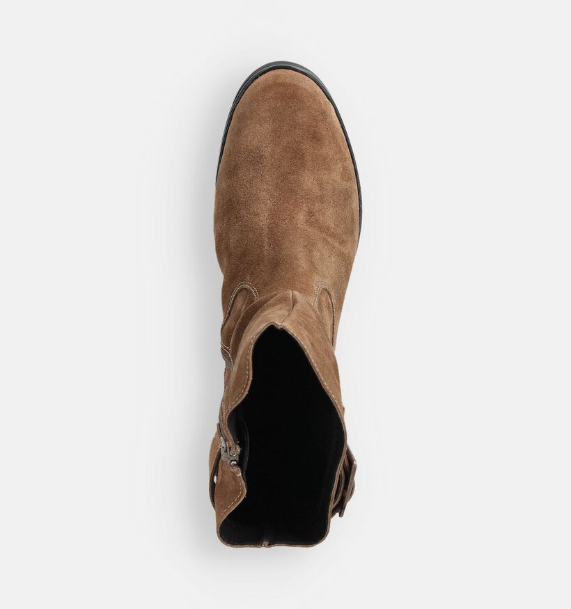 Solemade Molly Bottines plates en Camel pour femmes (364148) - pour semelles orthopédiques