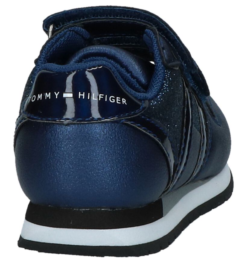 Donkerblauwe Geklede Sneakers met Glitters Tommy Hilfiger in kunstleer (225254)