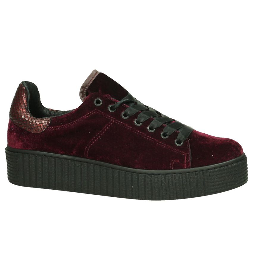 Bordeaux Tango Velours Creeper Sneaker tango kopen in de aanbieding Bordeaux Tango Velours Creeper Sneaker tango kopen in de aanbieding