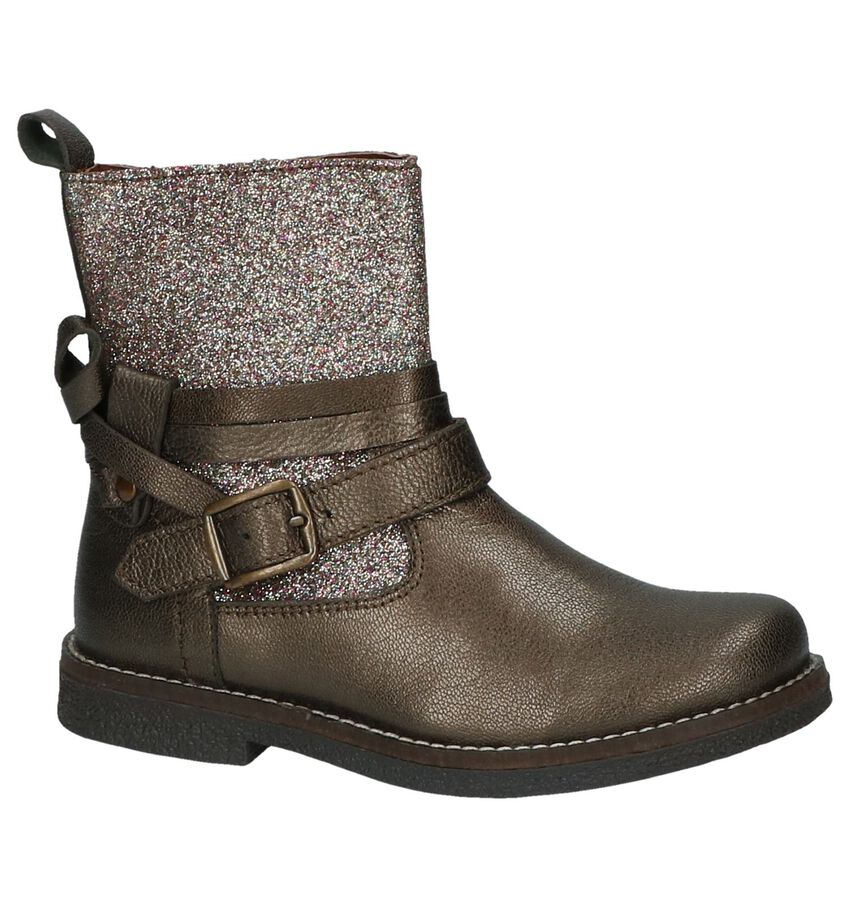 Bronzen Korte Laarzen Milo Mila Met Glitters milo mila kopen in de aanbieding