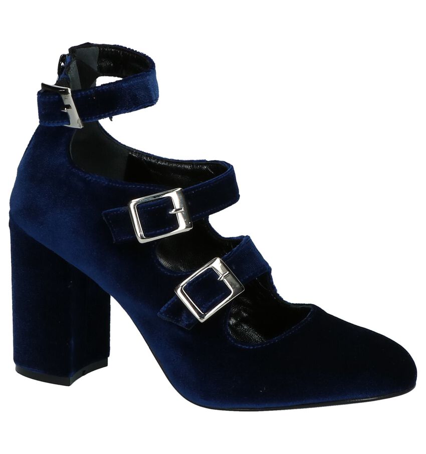 Blauwe Pumps Met Gespen Frida Adelin frida kopen in de aanbieding