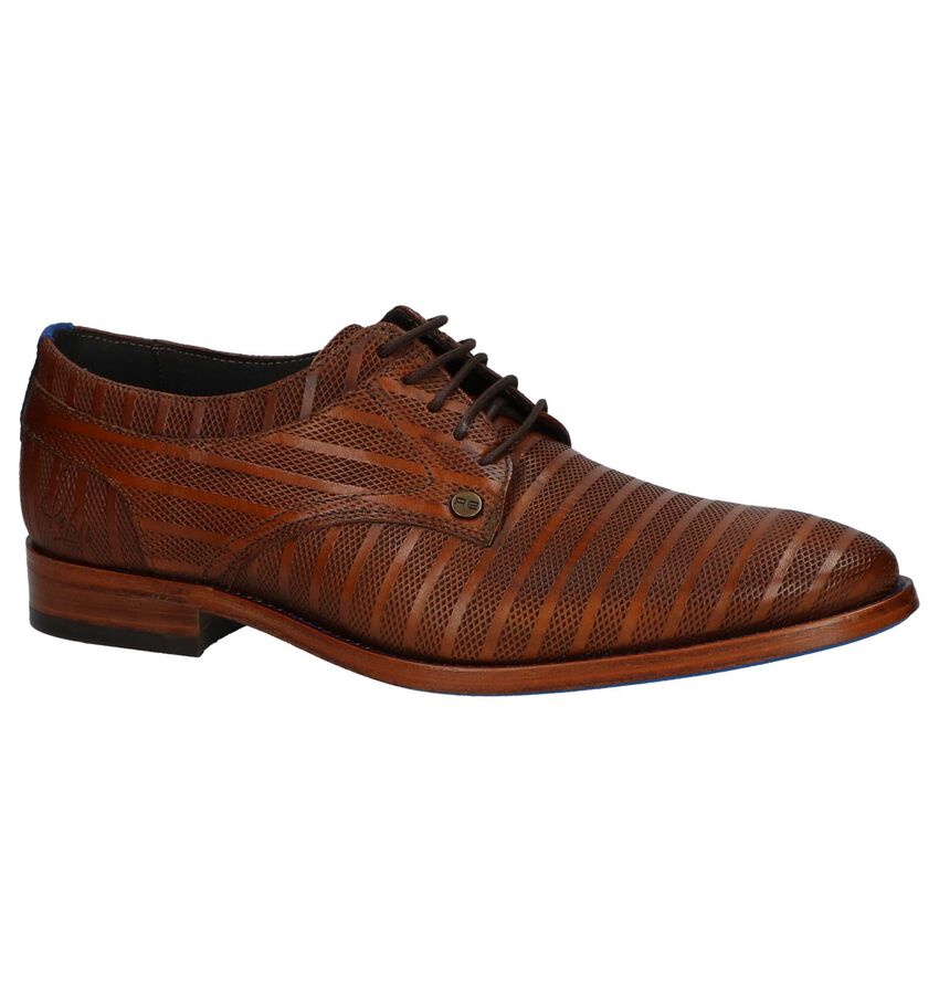 Rehab Brad Stripes Cognac Geklede Schoenen rehab kopen in de aanbieding