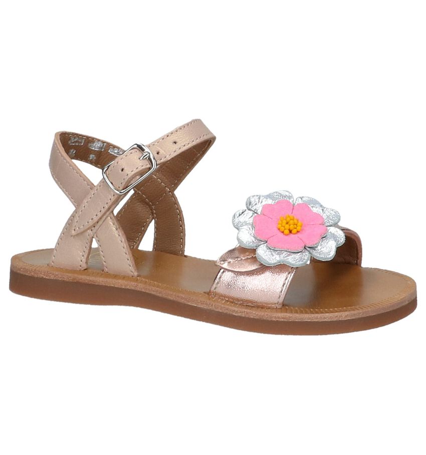 Pom Dapi Plagette Flower Sandalen Rose Gold pom dapi kopen in de aanbieding Pom Dapi Plagette Flower Sandalen Rose Gold pom dapi kopen in de aanbieding