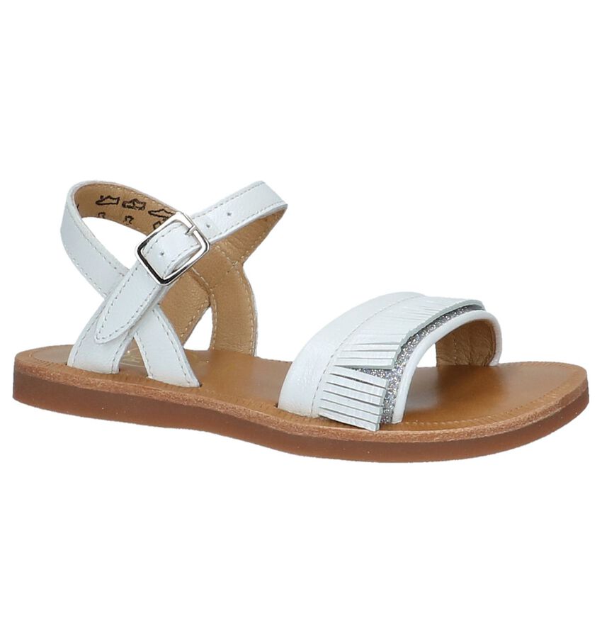 Pom Dapi Plagette Fringe Witte Sandalen Met Franjes En Glitters pom dapi kopen in de aanbieding Pom Dapi Plagette Fringe Witte Sandalen Met Franjes En Glitters pom dapi kopen in de aanbieding
