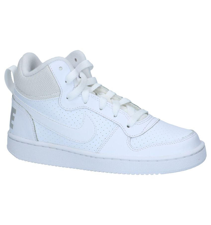 Hoge Witte Sneakers Nike Court Borough nike kopen in de aanbieding