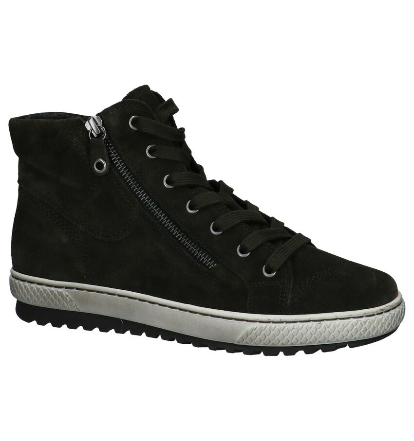 Donker Groene Hoge Sneakers Gabor gabor kopen in de aanbieding