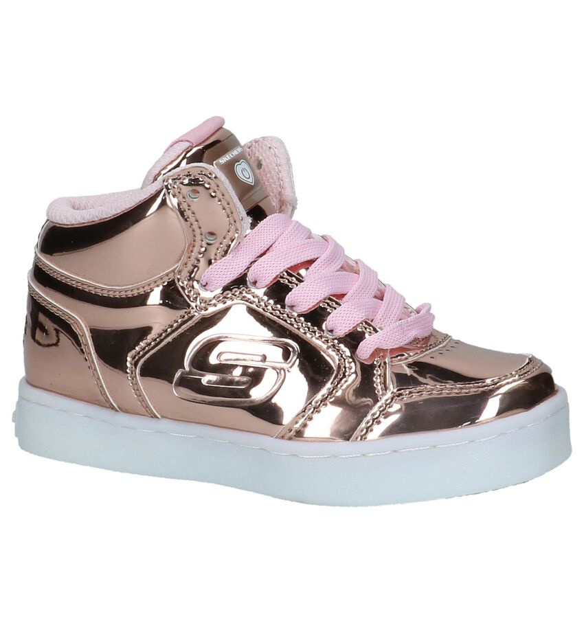 Roze Metallic Hoge Sneakers Met Lichtjes Skechers skechers kopen in de aanbieding