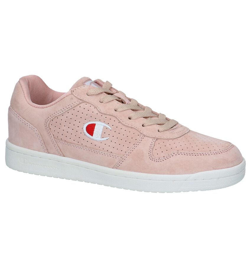 Roze Geklede Sneakers Champion Chicago champion kopen in de aanbieding Roze Geklede Sneakers Champion Chicago champion kopen in de aanbieding