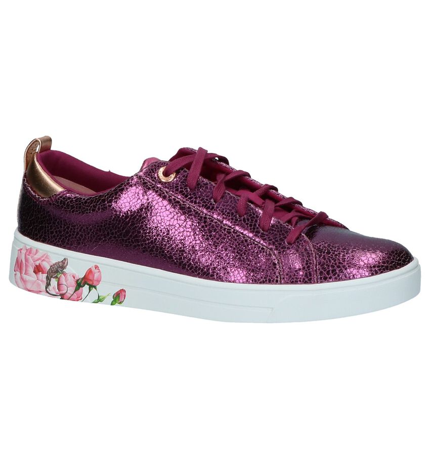 Fuxia Ted Baker Luoci Geklede Sneakers ted baker kopen in de aanbieding