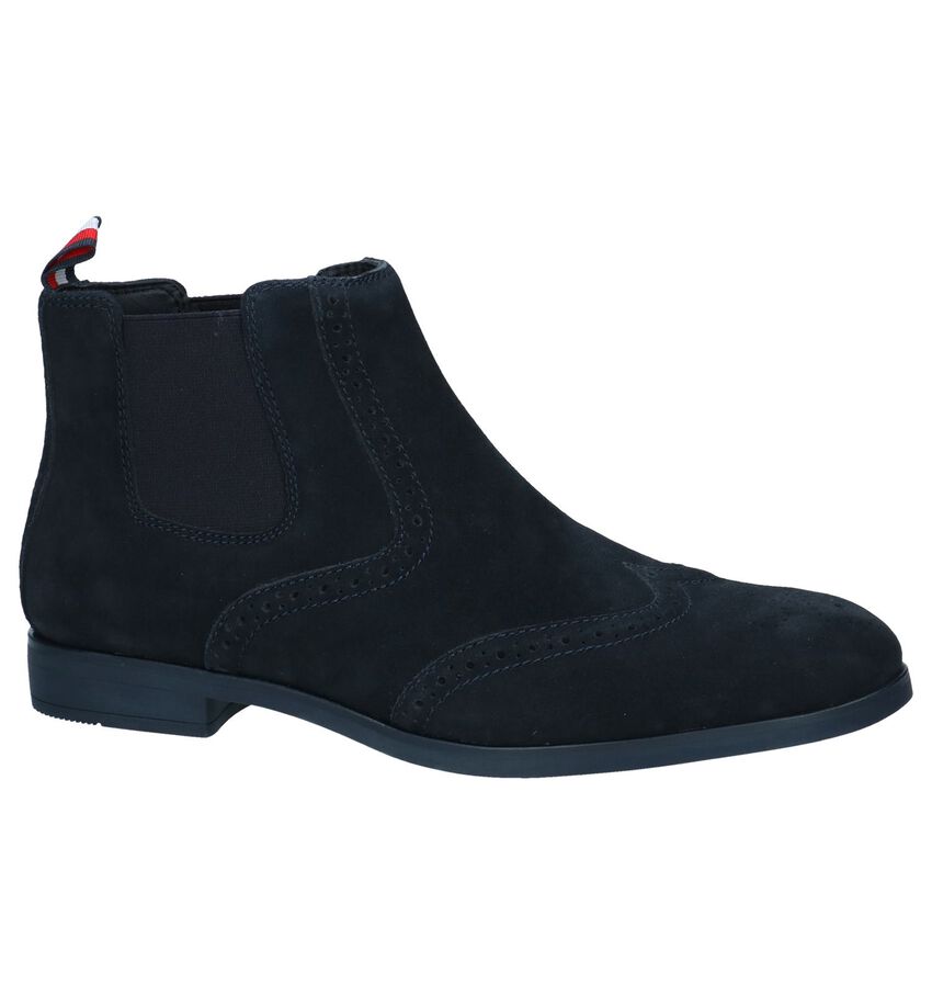 Donker Blauwe Chelsea Boots Tommy Hilfiger Dressy Casual Suede tommy hilfiger kopen in de aanbieding Donker Blauwe Chelsea Boots Tommy Hilfiger Dressy Casual Suede tommy hilfiger kopen in de aanbieding