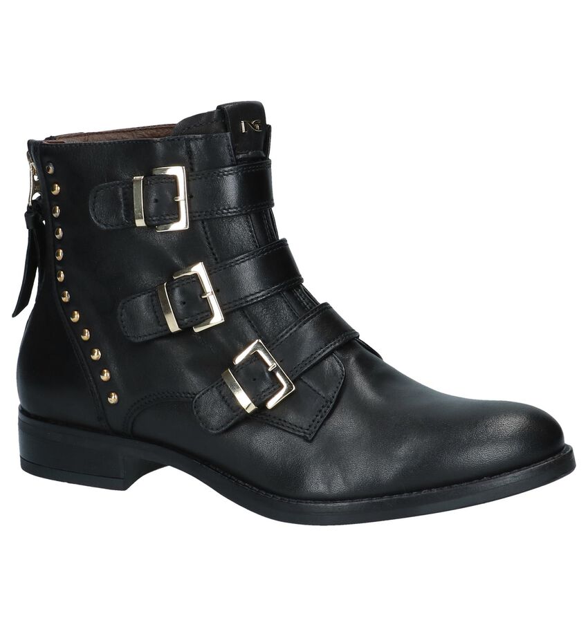 Zwarte Boots Met Studs En Gespen Nerogiardini nerogiardini kopen in de aanbieding