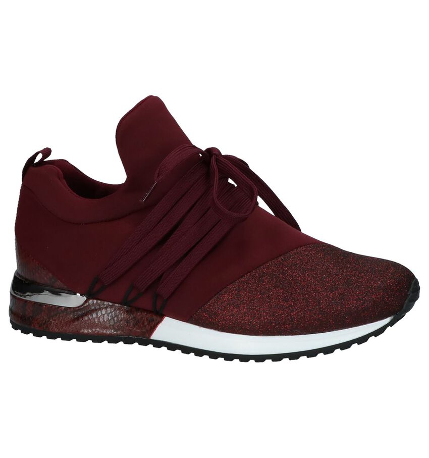 La Strada Sneakers Met Glitter Bordeaux la strada kopen in de aanbieding