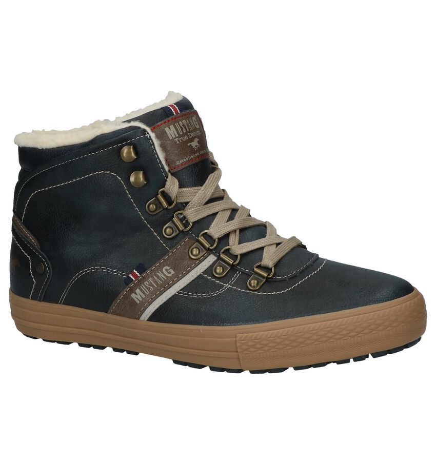 Mustang Boots Met Ritsveter Donkerblauw mustang kopen in de aanbieding
