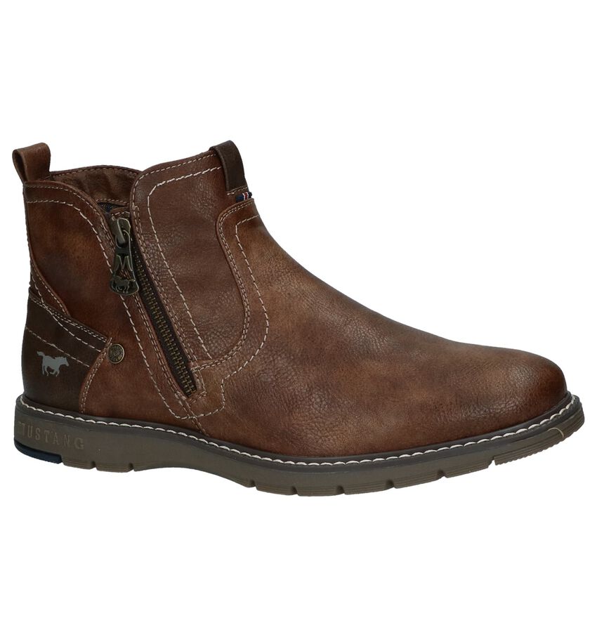 Mustang Cognac Boots mustang kopen in de aanbieding