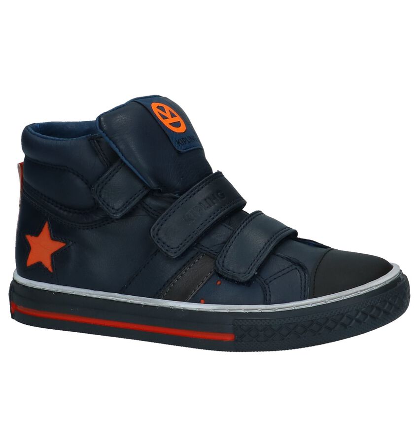 Kipling Dark Donker Blauwe Bottines Met Velcro kipling kopen in de aanbieding