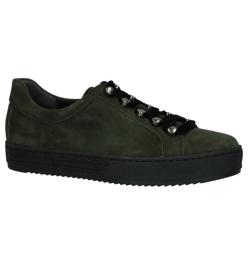 Kaki Comfortabele Veterschoenen Gabor gabor kopen in de aanbieding