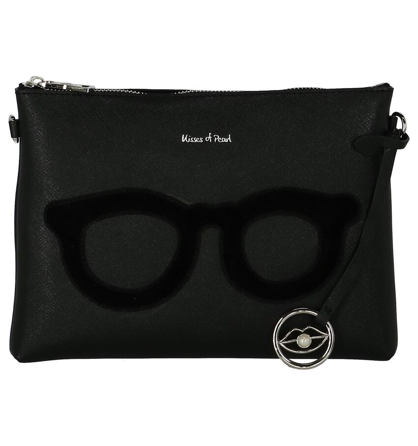Zwarte Crossbody Tas Met Afneembare Riem Kisses Of Pearl kisses of pearl kopen in de aanbieding