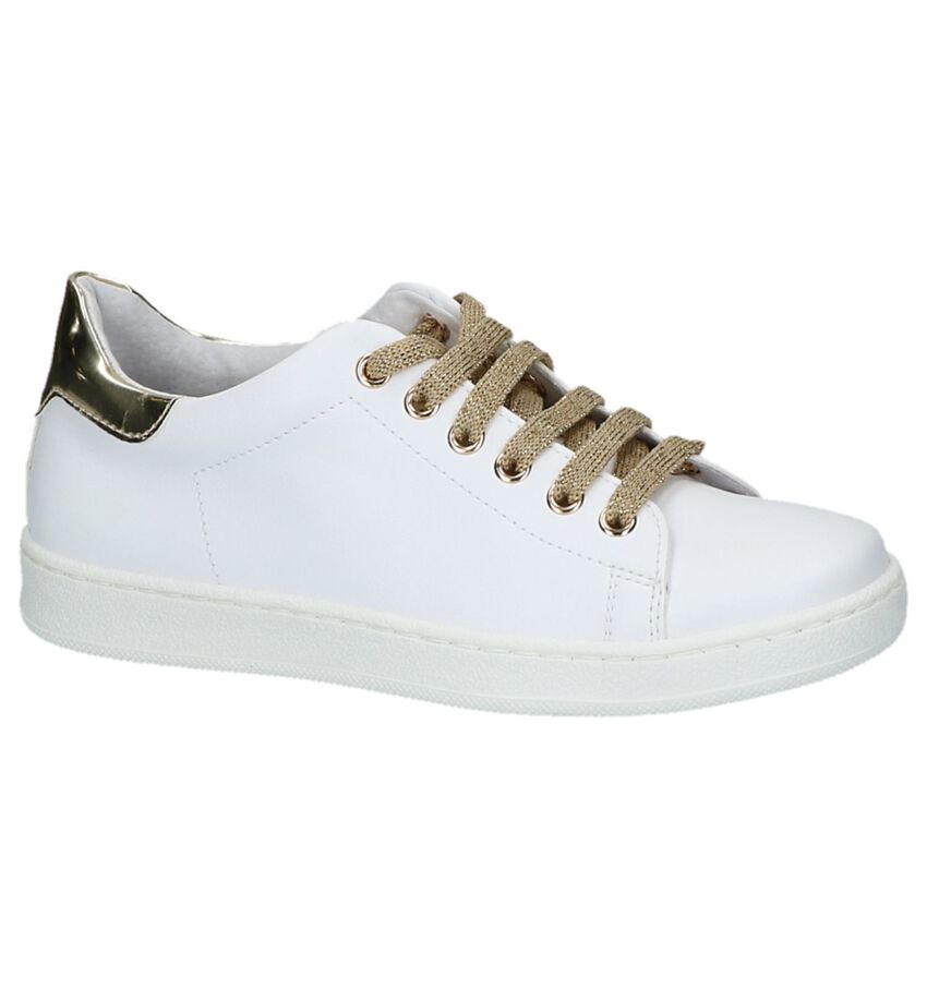 Witte Lage Geklede Sneakers Milo Mila milo mila kopen in de aanbieding
