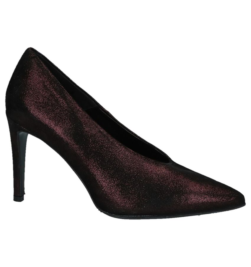 Bordeaux Metallic Pumps Met Hoge Hak Cristian Daniel cristian daniel kopen in de aanbieding