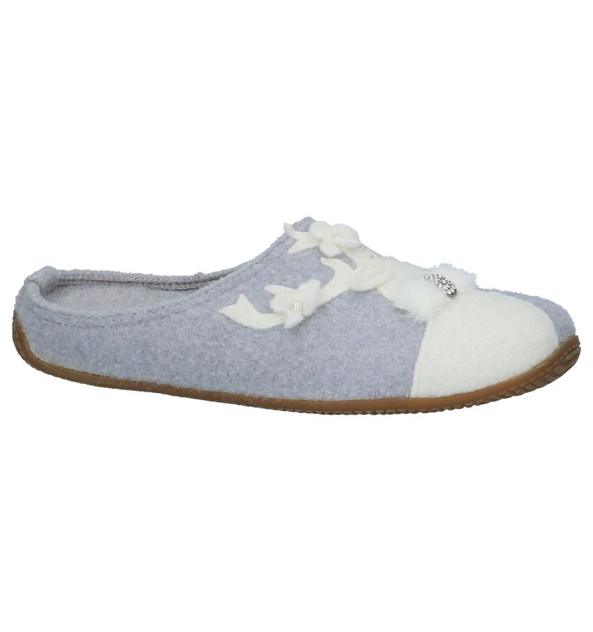 Living Kitzbuhel Lichtgrijze Open Pantoffels living kitzbuhel kopen in de aanbieding