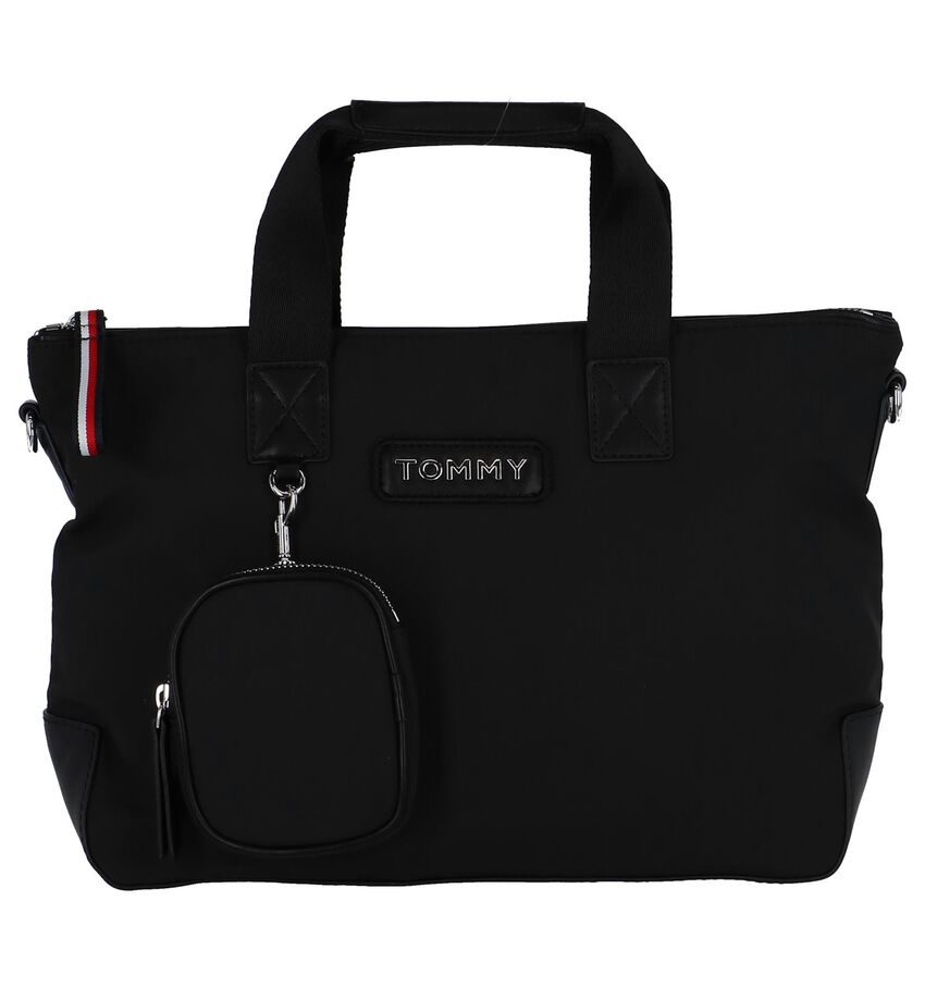 Zwarte Handtas Tommy Hilfiger Varsity Nylon Small Tote tommy hilfiger kopen in de aanbieding Zwarte Handtas Tommy Hilfiger Varsity Nylon Small Tote tommy hilfiger kopen in de aanbieding