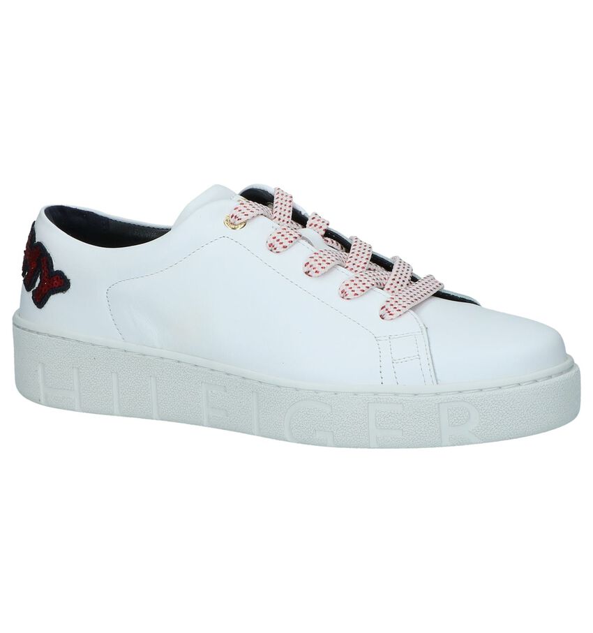 Witte Lage Sneakers Gekleed Tommy Hilfiger tommy hilfiger kopen in de aanbieding