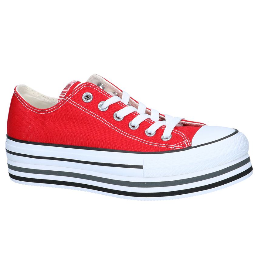 Rode Sneakers Converse All Star Chuck Taylor Platform Layer converse kopen in de aanbieding Rode Sneakers Converse All Star Chuck Taylor Platform Layer converse kopen in de aanbieding