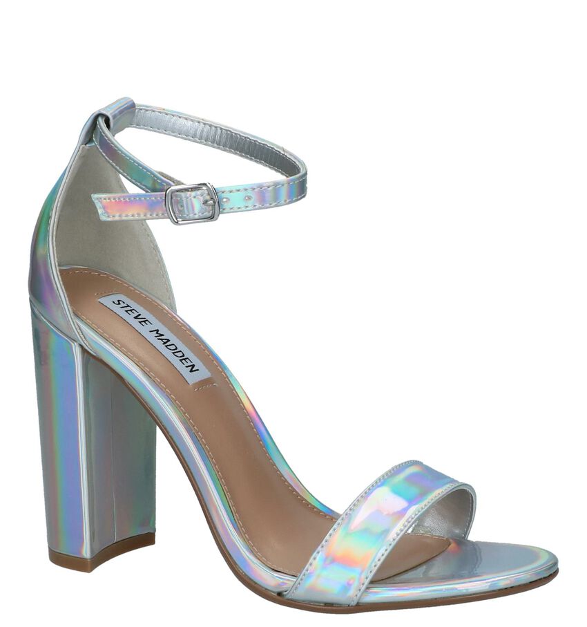 Zilveren High Heel Sandalen Steve Madden Carrson steve madden kopen in de aanbieding