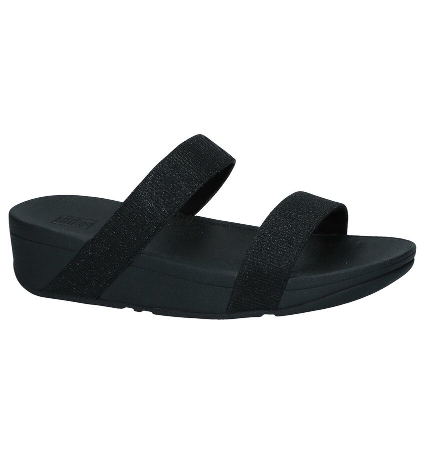 Zwarte Slippers Fitflop Lottie Glitzy fitflop kopen in de aanbieding