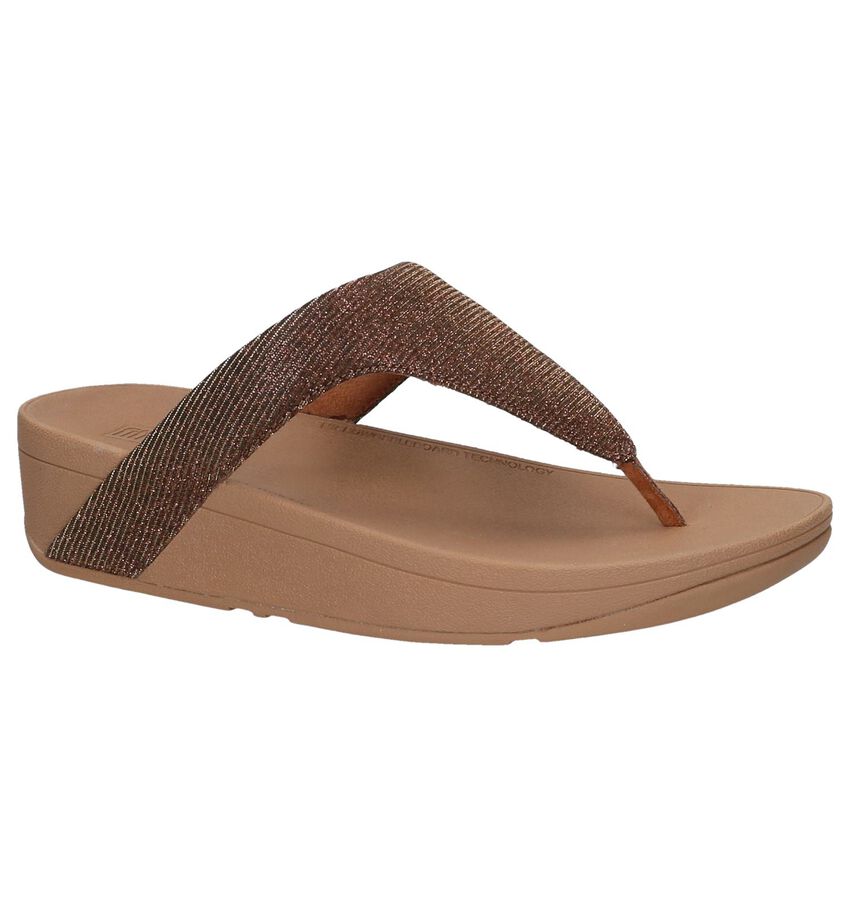 Bronzen Teenslippers Fitflop Lottie Glitzy fitflop kopen in de aanbieding