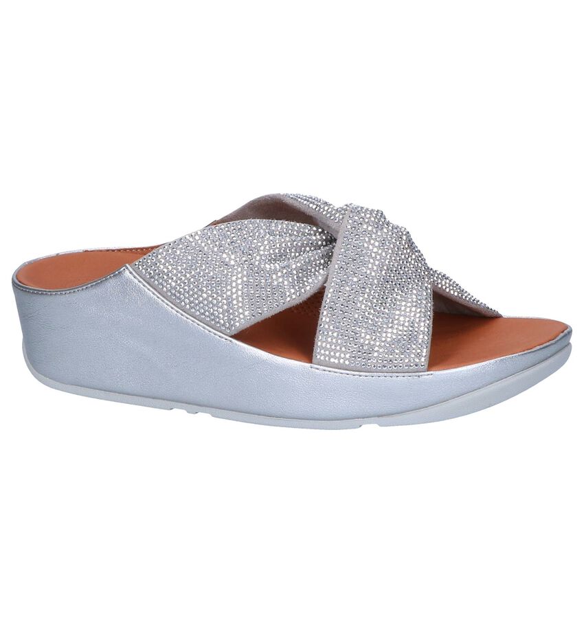 Zilveren Slippers Fitflop Crystal fitflop kopen in de aanbieding Zilveren Slippers Fitflop Crystal fitflop kopen in de aanbieding