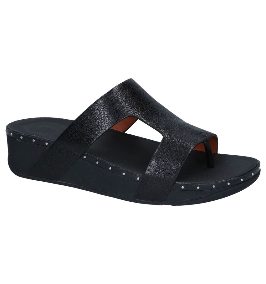 Zwarte Teenslipper Fitflop Marli Slide fitflop kopen in de aanbieding