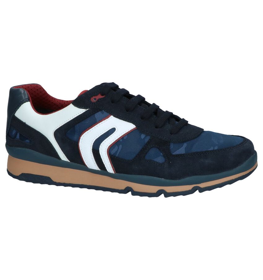 Donkerblauwe Casual Veterschoenen Geox geox kopen in de aanbieding Donkerblauwe Casual Veterschoenen Geox geox kopen in de aanbieding