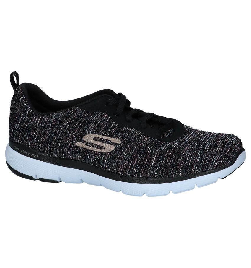 Zwarte Runners Met Glitters Skechers Flex Appeal 30 skechers kopen in de aanbieding