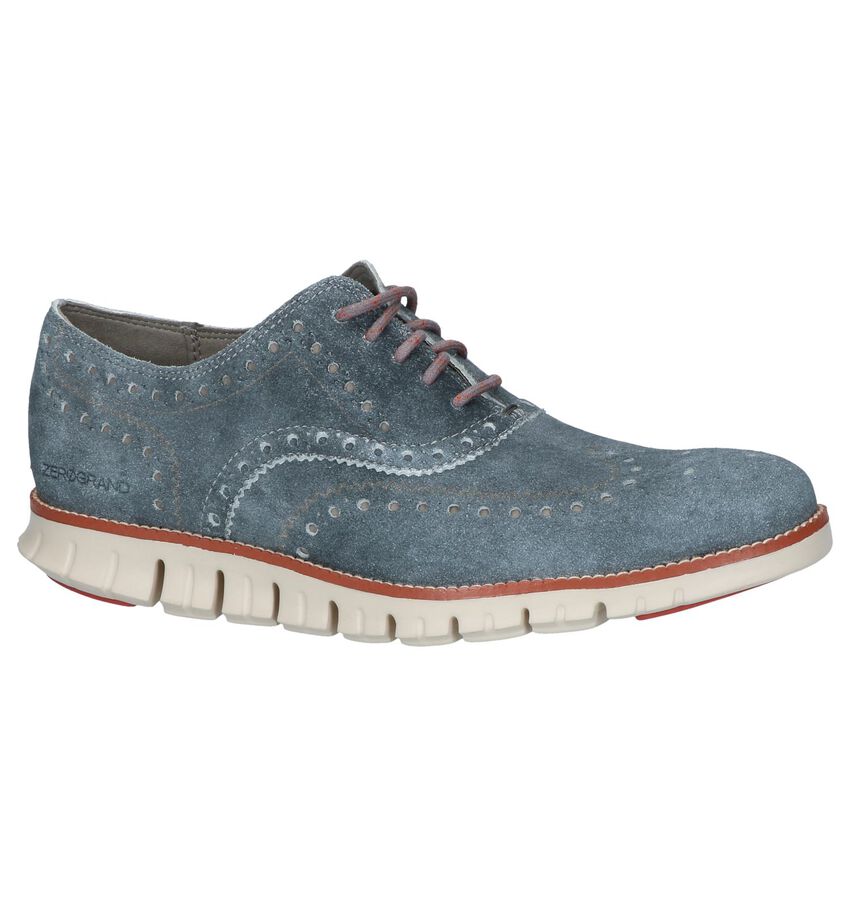 Grijsblauwe Veterschoenen Cole Haan Zerogrand cole haan kopen in de aanbieding