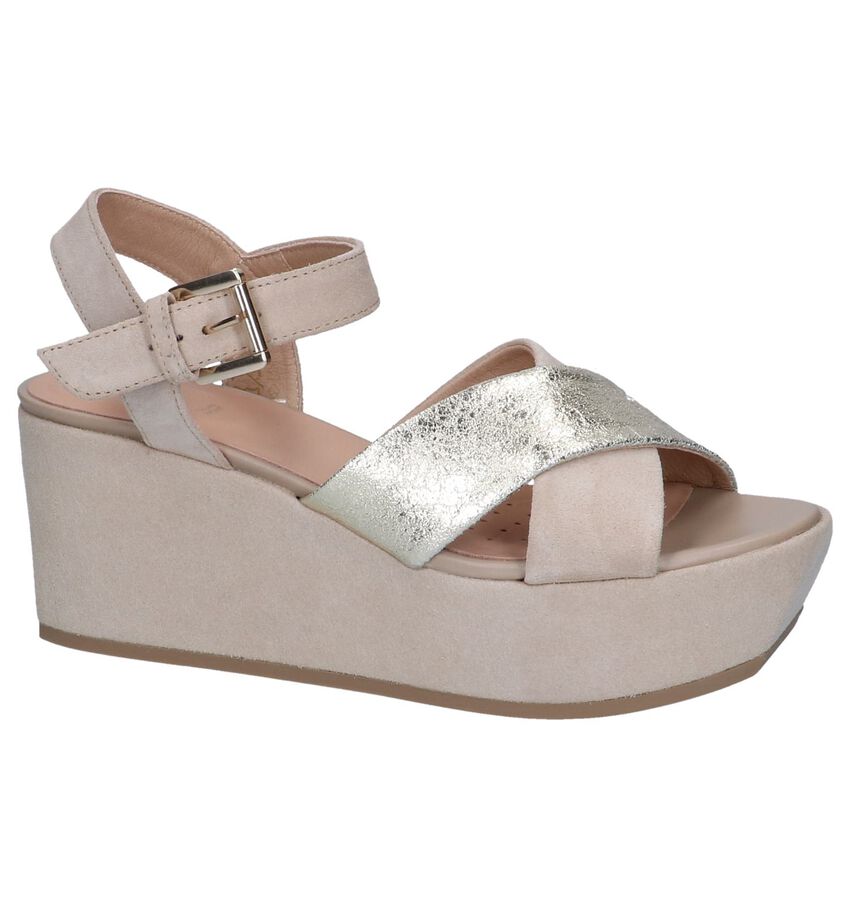Taupe Sandalen Geox Zerfie geox kopen in de aanbieding