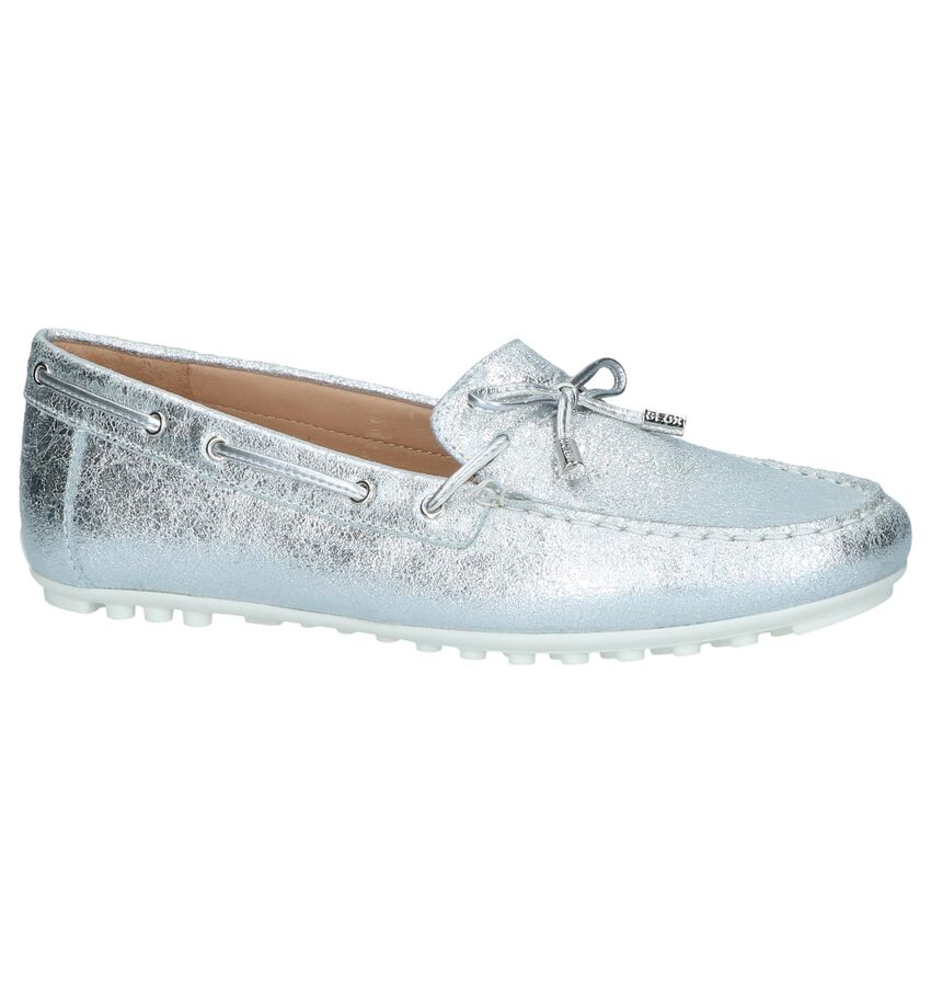 Zilveren Mocassin Geox Leelyan geox kopen in de aanbieding