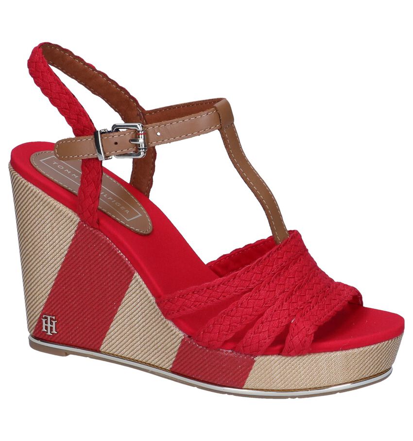 Rode Sandalen Tommy Hilfiger Printed Wedge Sandal tommy hilfiger kopen in de aanbieding Rode Sandalen Tommy Hilfiger Printed Wedge Sandal tommy hilfiger kopen in de aanbieding