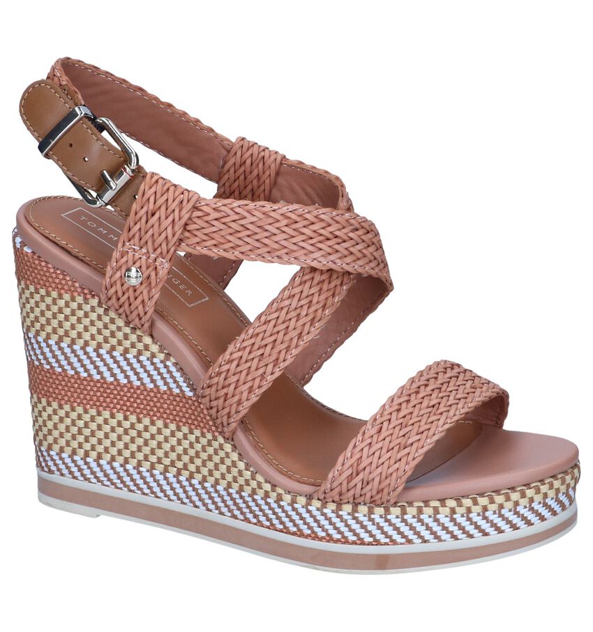 Cognac Sandalen Tommy Hilfiger Rafia Wedge Sandal tommy hilfiger kopen in de aanbieding Cognac Sandalen Tommy Hilfiger Rafia Wedge Sandal tommy hilfiger kopen in de aanbieding