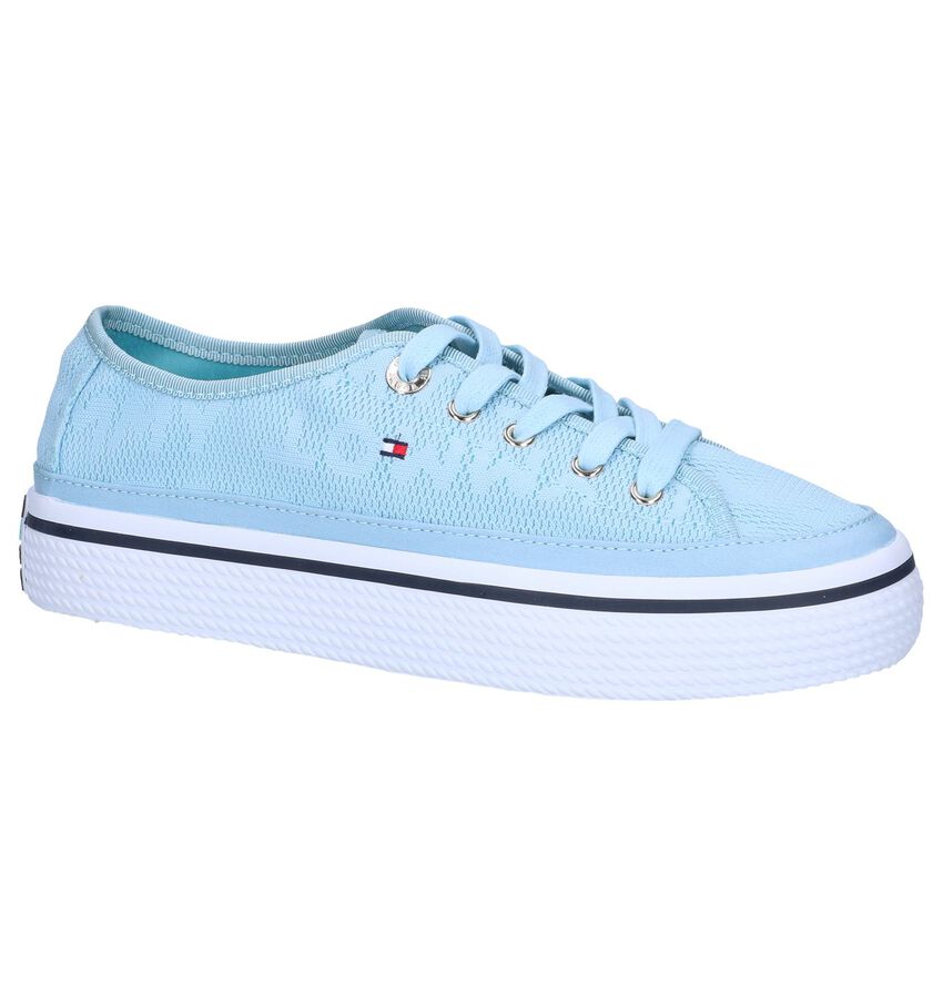 Lichtblauwe Sneakers Tommy Hilfiger Jacquard tommy hilfiger kopen in de aanbieding Lichtblauwe Sneakers Tommy Hilfiger Jacquard tommy hilfiger kopen in de aanbieding