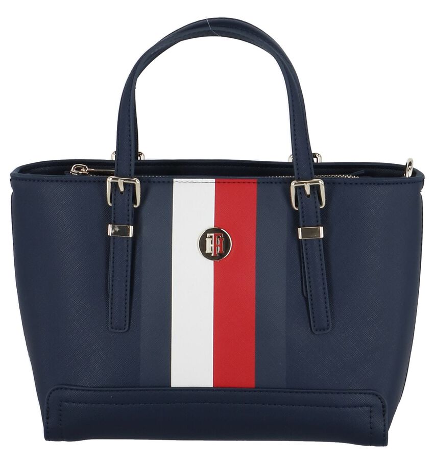 Donkerblauwe Handtas Tommy Hilfiger Honey Small Tote tommy hilfiger kopen in de aanbieding Donkerblauwe Handtas Tommy Hilfiger Honey Small Tote tommy hilfiger kopen in de aanbieding