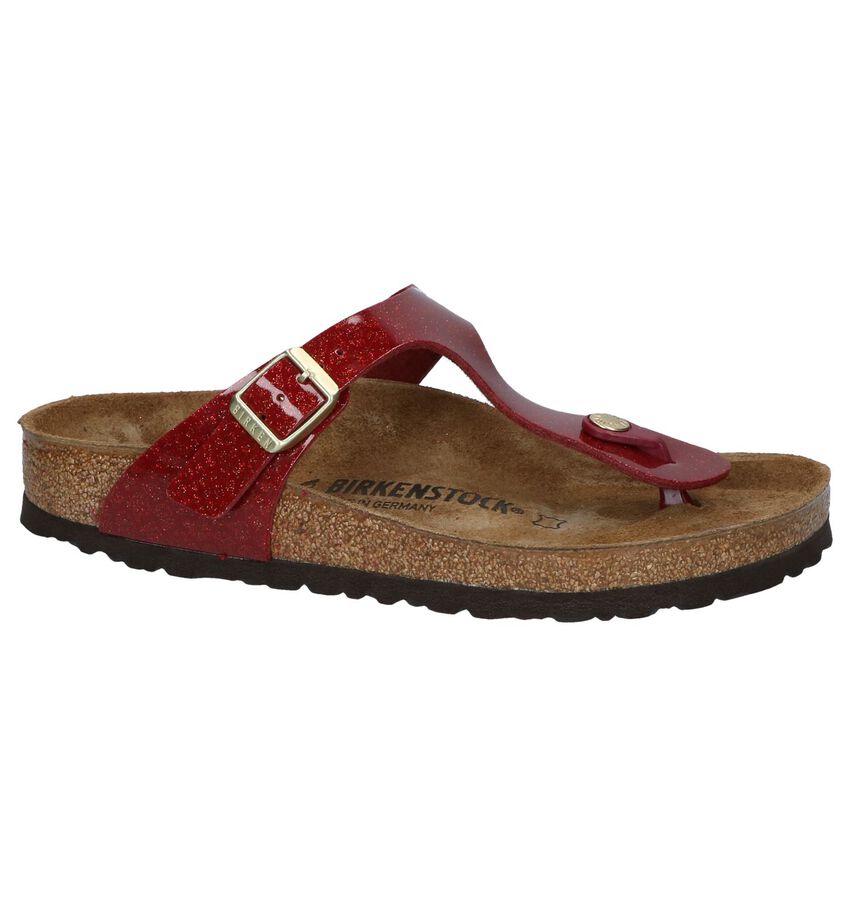 Donkerrode Teenslippers Birkenstock Gizeh birkenstock kopen in de aanbieding