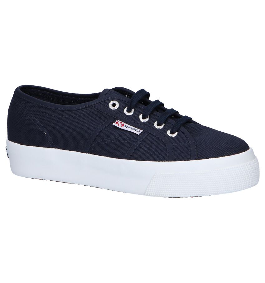 Donkerblauwe Lage Sneakers Superga Cotu superga kopen in de aanbieding