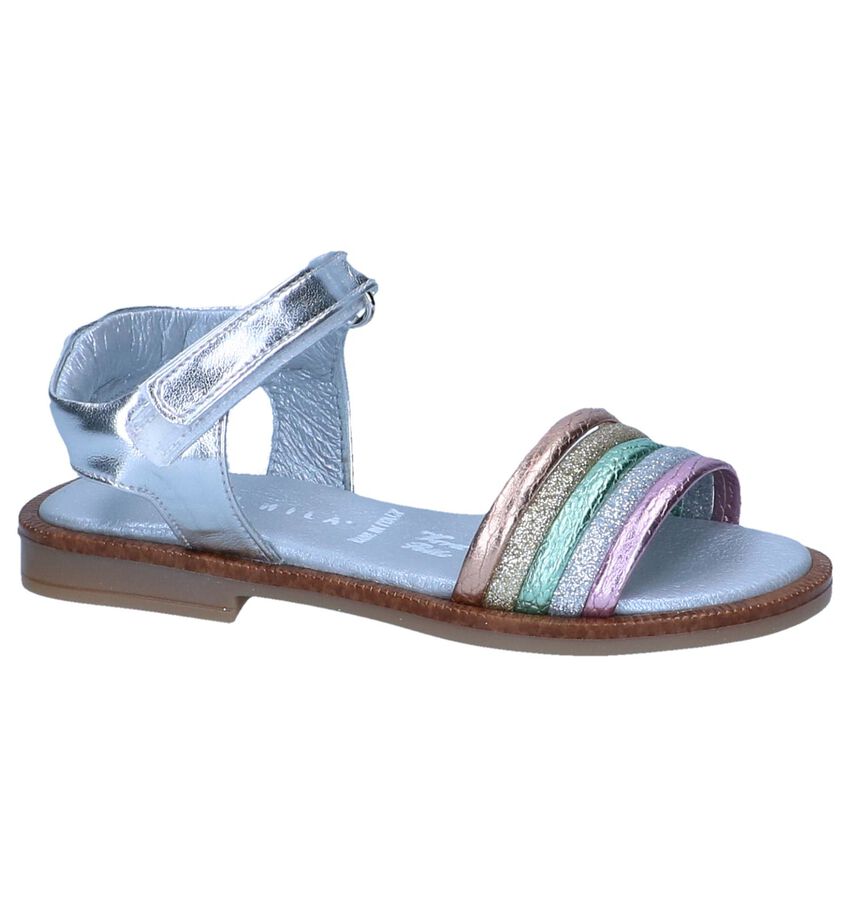 Milo Mila Zilveren Sandalen milo mila kopen in de aanbieding